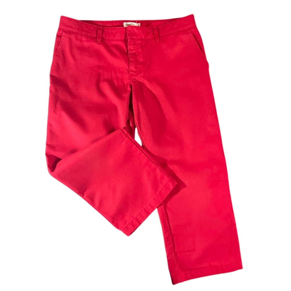 Vintage Red Hurley Cropped Capri Pants Size 9